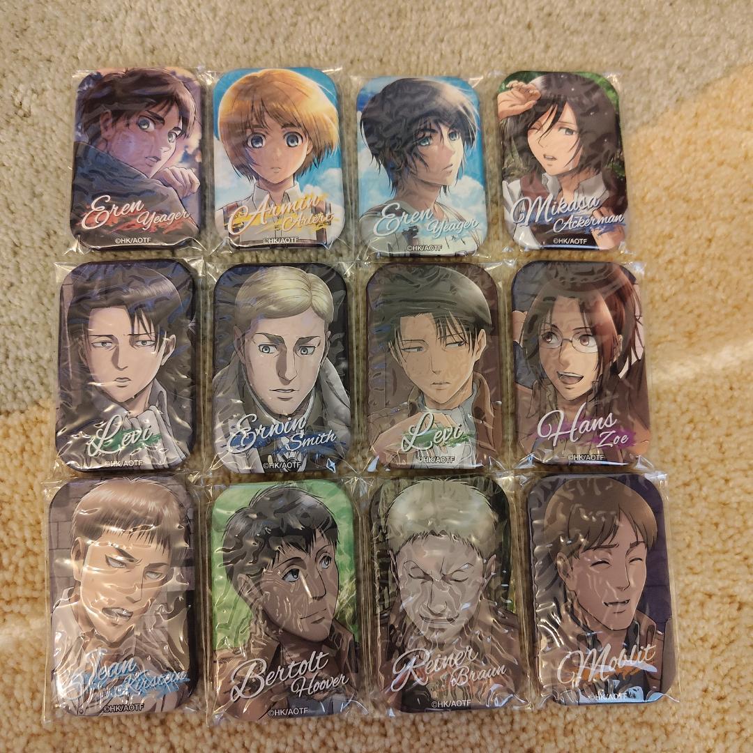 進撃の巨人　まるかくカンバッジ　全種セット