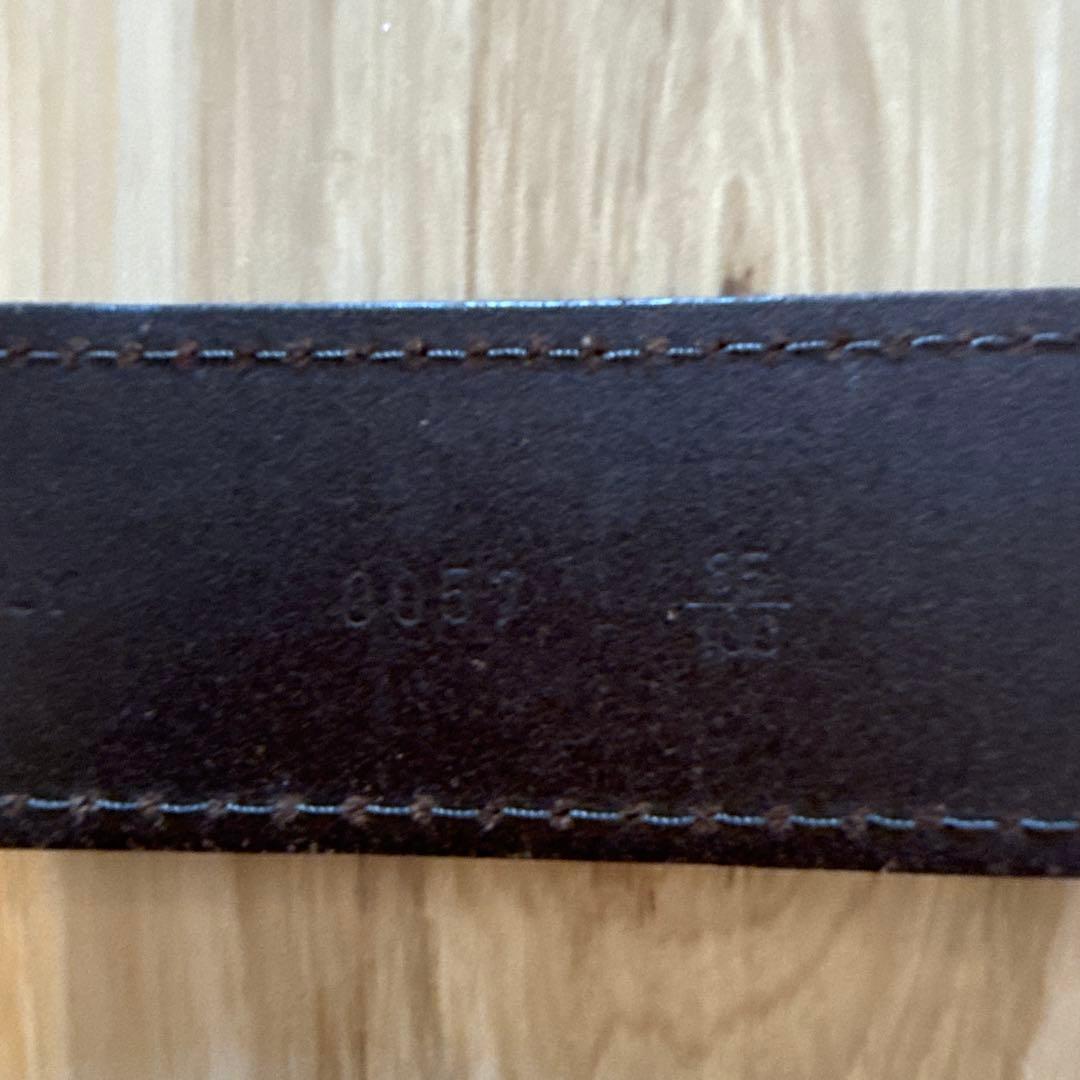 ディオール スタッズ レザーベルト 85 ダークブラウン