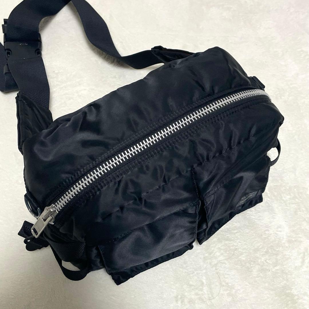 【極美品】PORTER タンカー ボディバッグ ウエストバッグ 黒