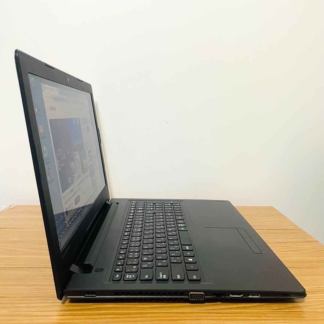 爆安ピアノブラックレノボノートPC SSDメモリ8ギガwin11 オフィスDVD