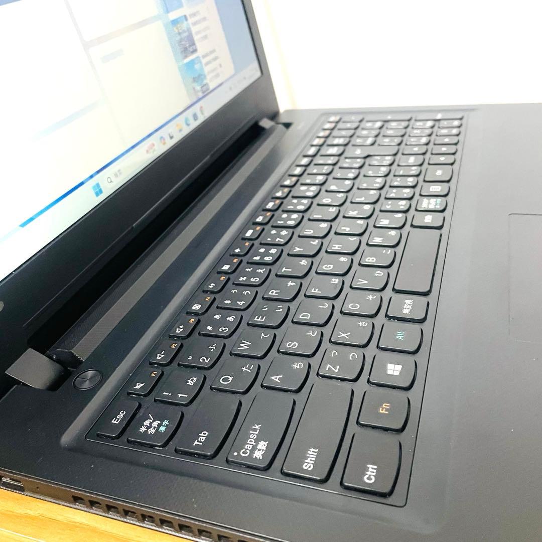 爆安ピアノブラックレノボノートPC SSDメモリ8ギガwin11 オフィスDVD