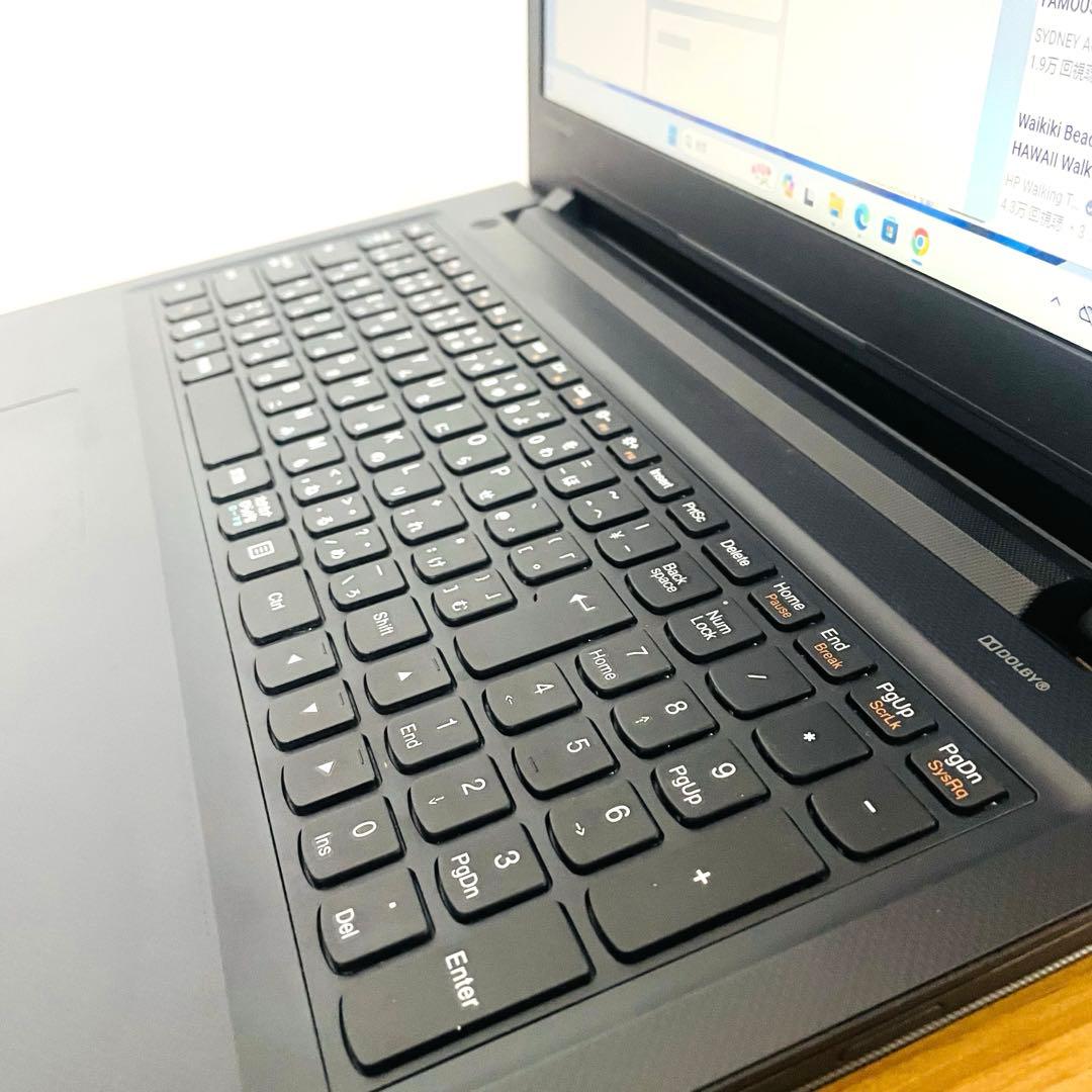 爆安ピアノブラックレノボノートPC SSDメモリ8ギガwin11 オフィスDVD