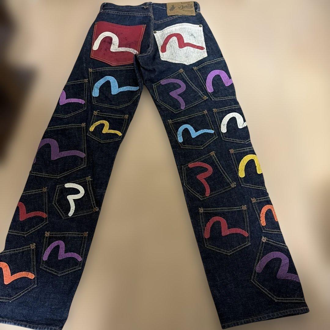 リ*イ様 EVISU jeans メニーポケット　デニム