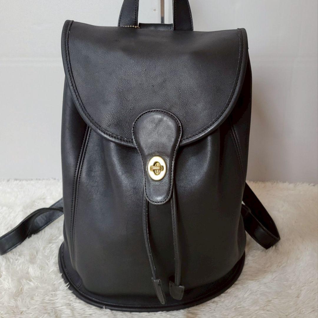 オールドコーチ リュック 巾着 肩掛け 希少 レア ターンロック ゴールド金具