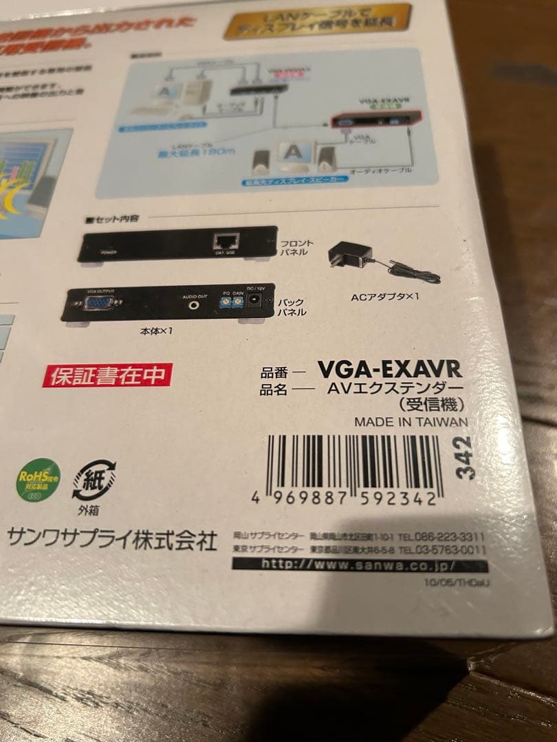 SANWA AVエクステンダー 送信機と受信機のセット