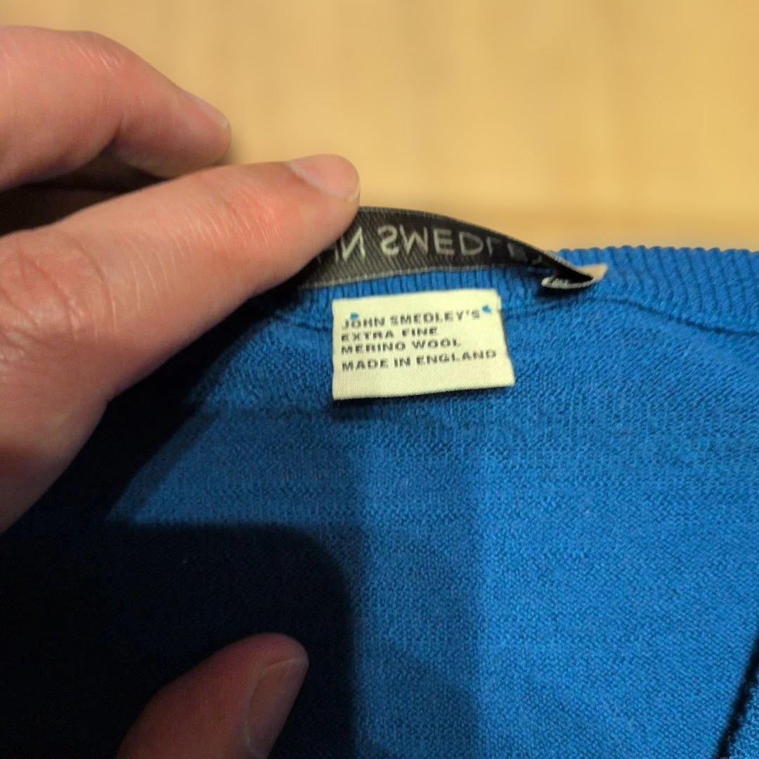 ジョンスメドレー メリノウール Vネックニットセーター 美品