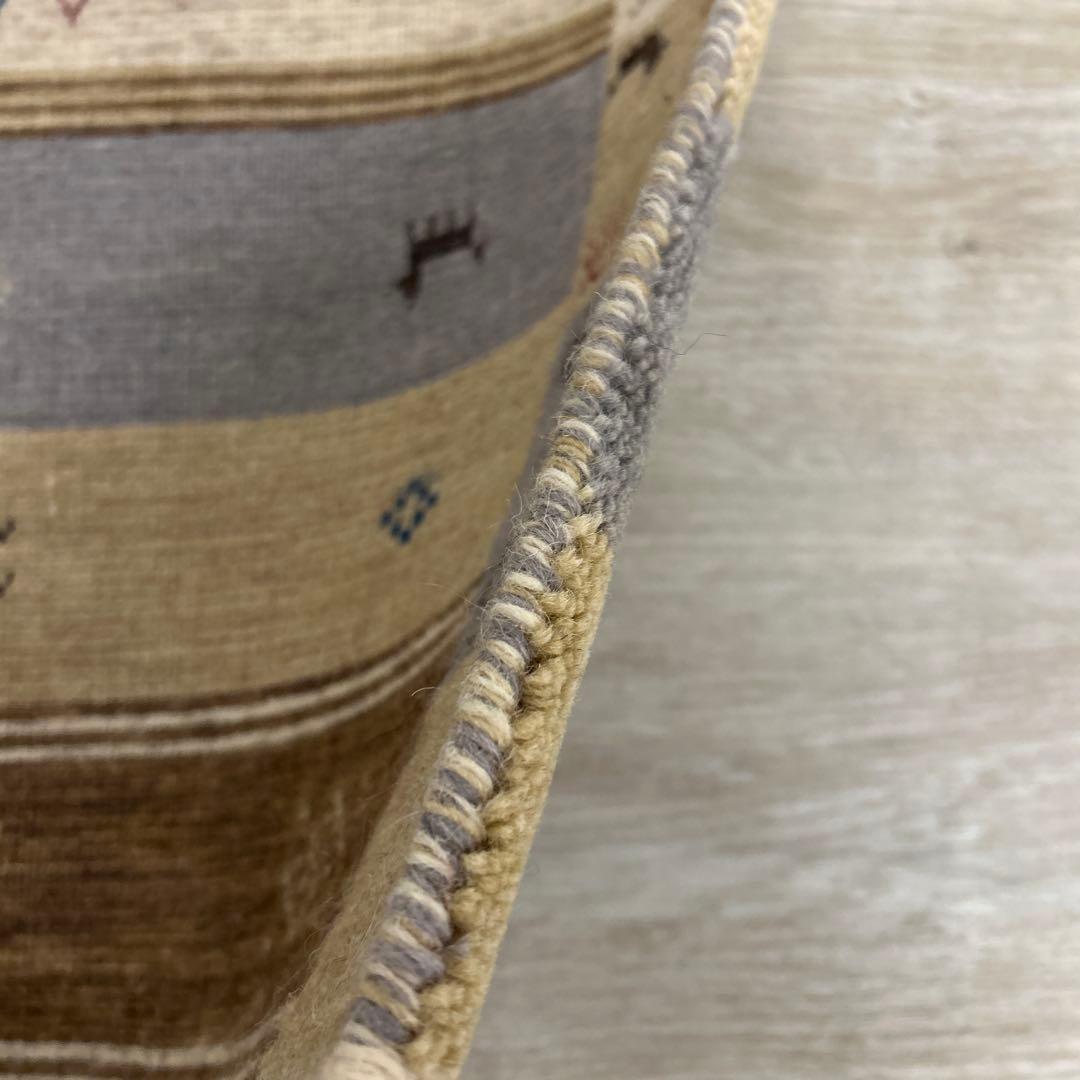 新品☆インドギャベ 玄関マット アクセントラグ 60×90cm ロリバフ ギャベ