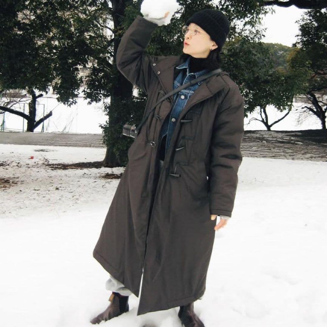 オブレクト 高山都コラボ ダッフルキルティングコート 黒