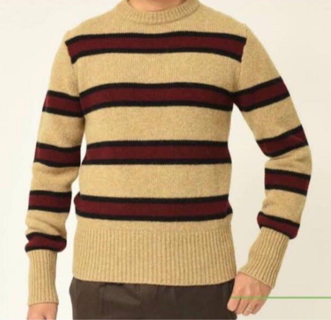 MARNI ベージュ ストライプ ニット 44