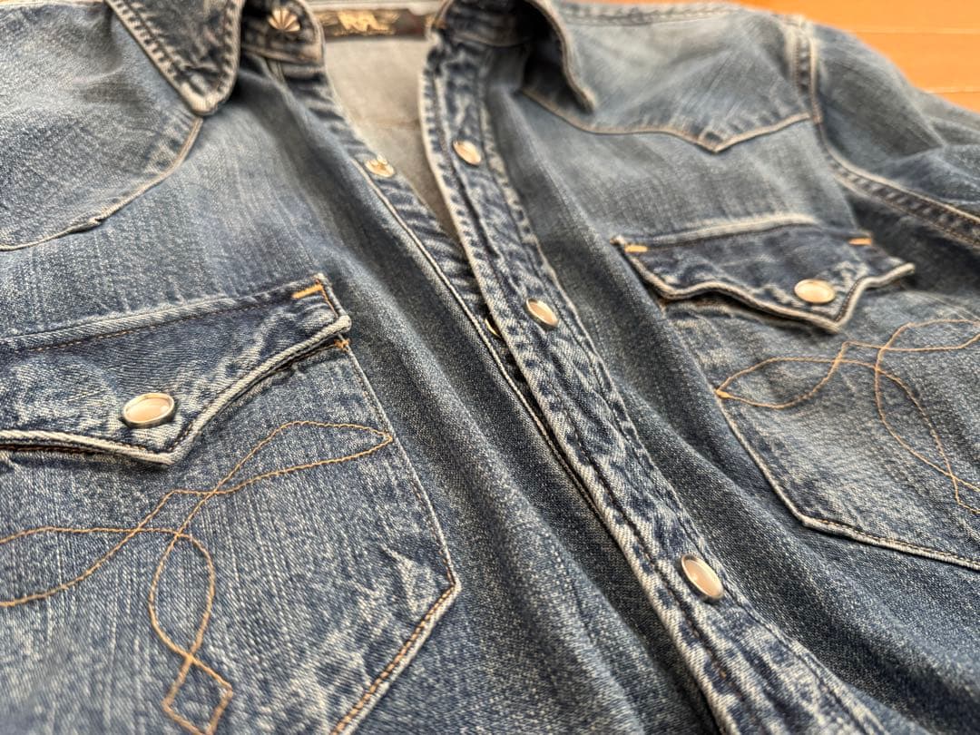 RRL デニムウエスタンシャツ