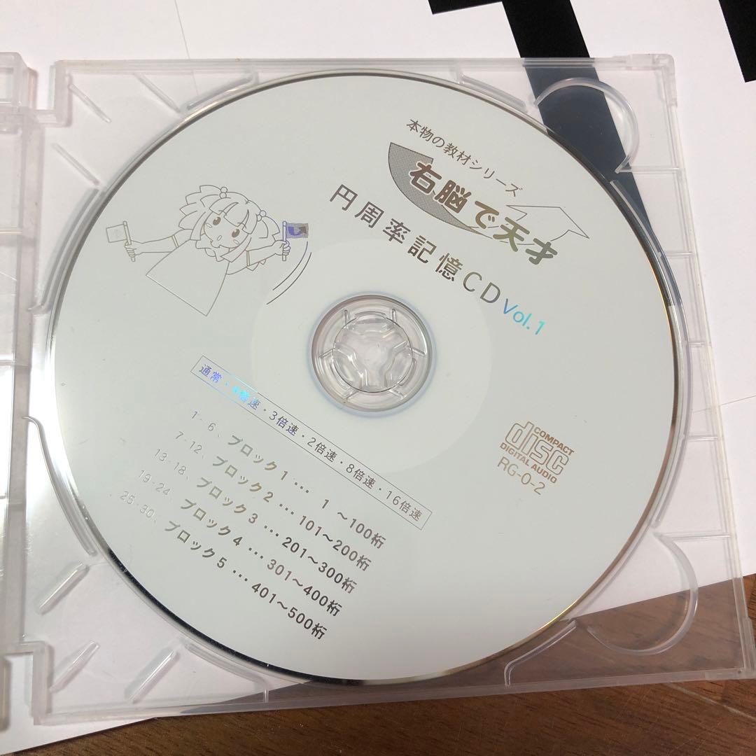 七田式　フラッシュカード　円周率カード　1〜250桁　両面印刷　CD付