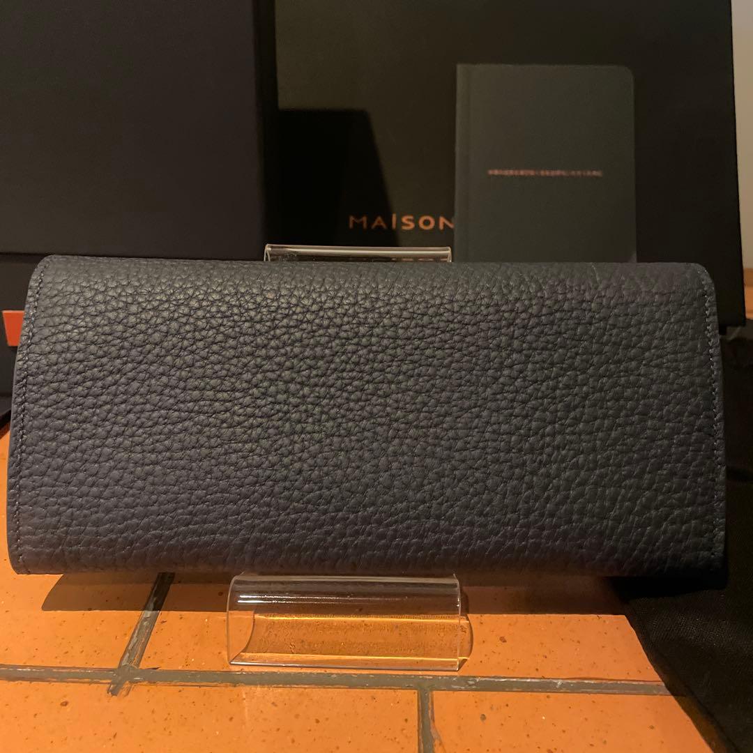 【正規品 新品】メゾンタクヤ 2つ折り長財布 TT2 WALLET ネイビー