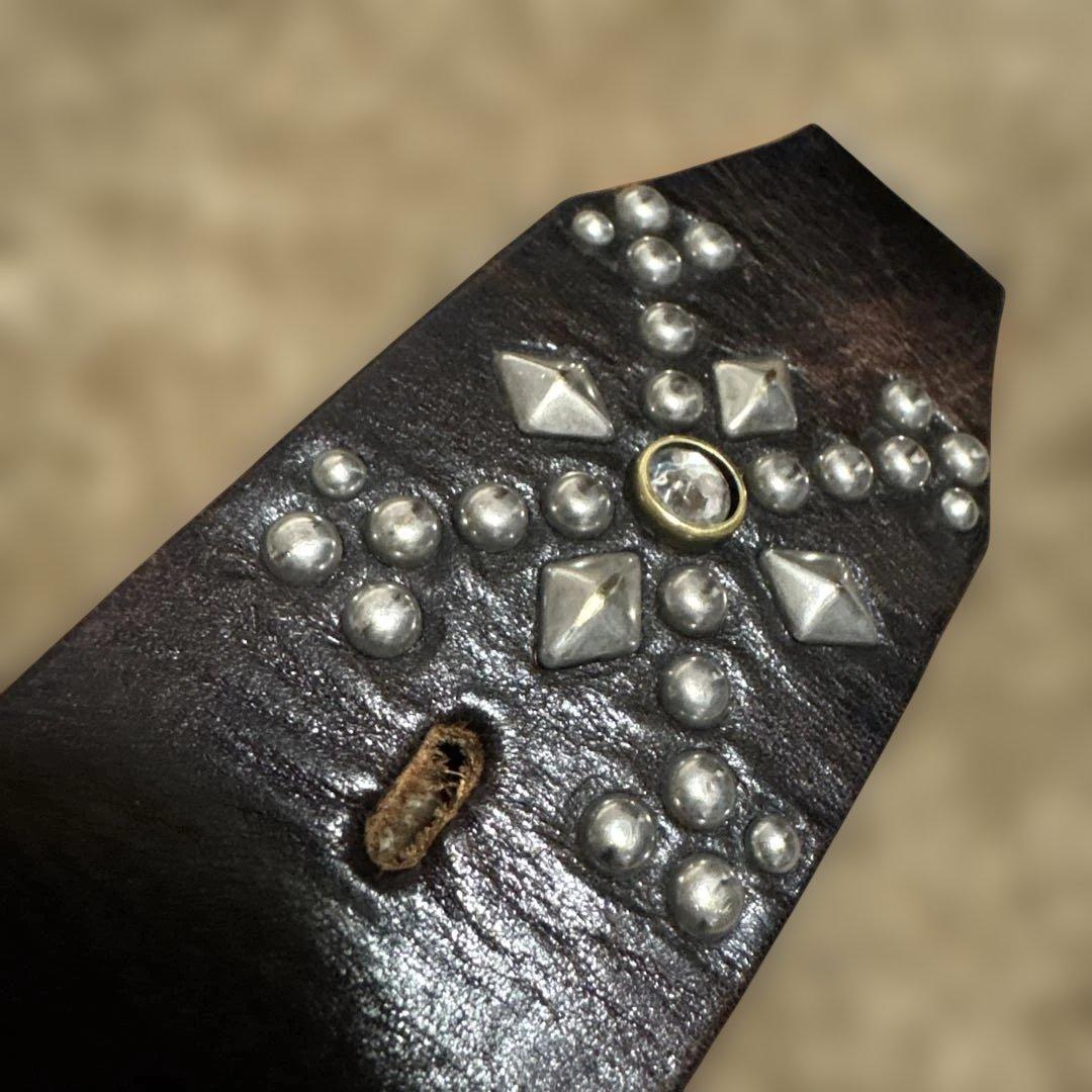 34inch HTC ANOTHER HEAVEN レザー　スタッズベルト　黒