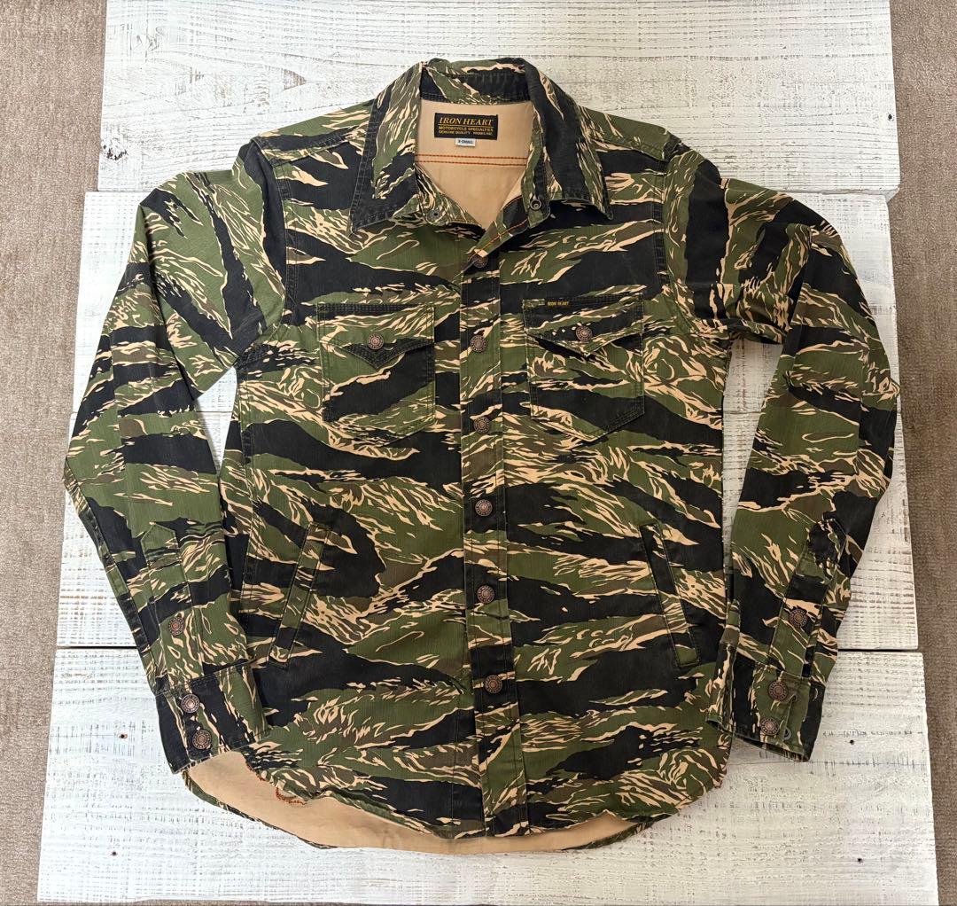 【希少廃番品】アイアンハート タイガーストライプ カモフラージュ シャツ 迷彩