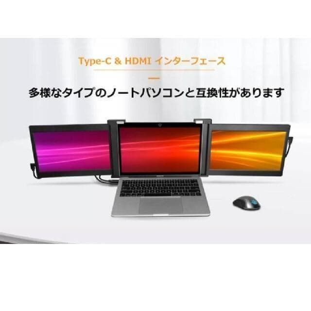 ADESEVEN PORTABLE TRI-SCREEN(＋Mハブ＋専用ポーチ)