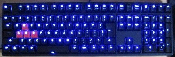 ★送料込 新品青色光るメカニカルキーボードDuckyDK9008Shine2★