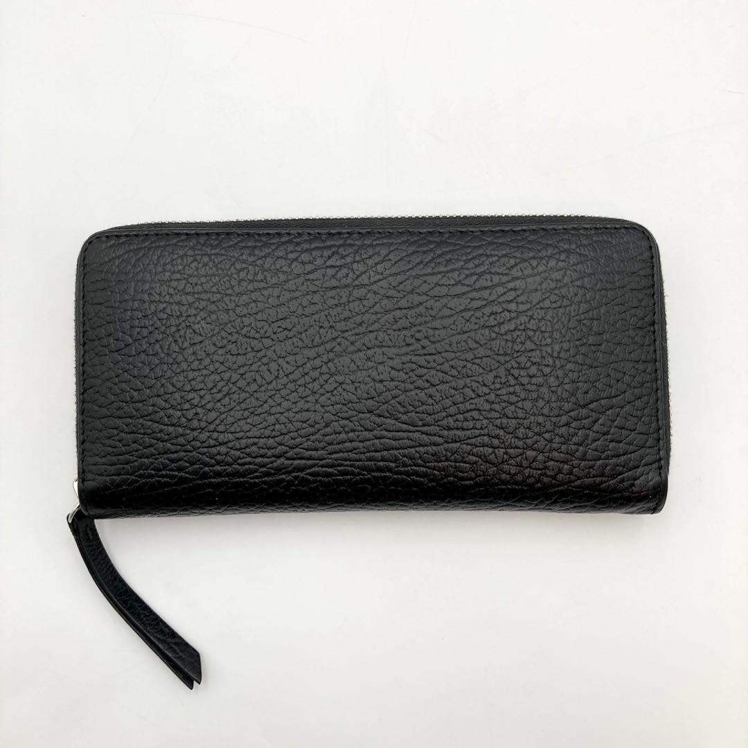 専用✨ メゾンマルジェラ 長財布 レザー 黒 ステッチ ラウンドジップ 高級感
