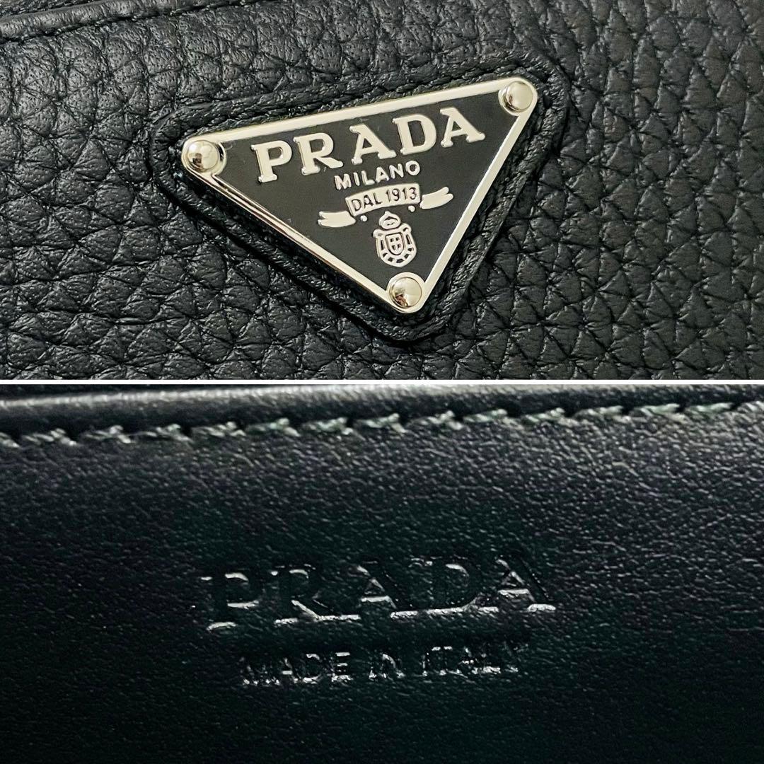 【りょう】✨付属完備✨PRADA ケース ラウンドファスナー レザー