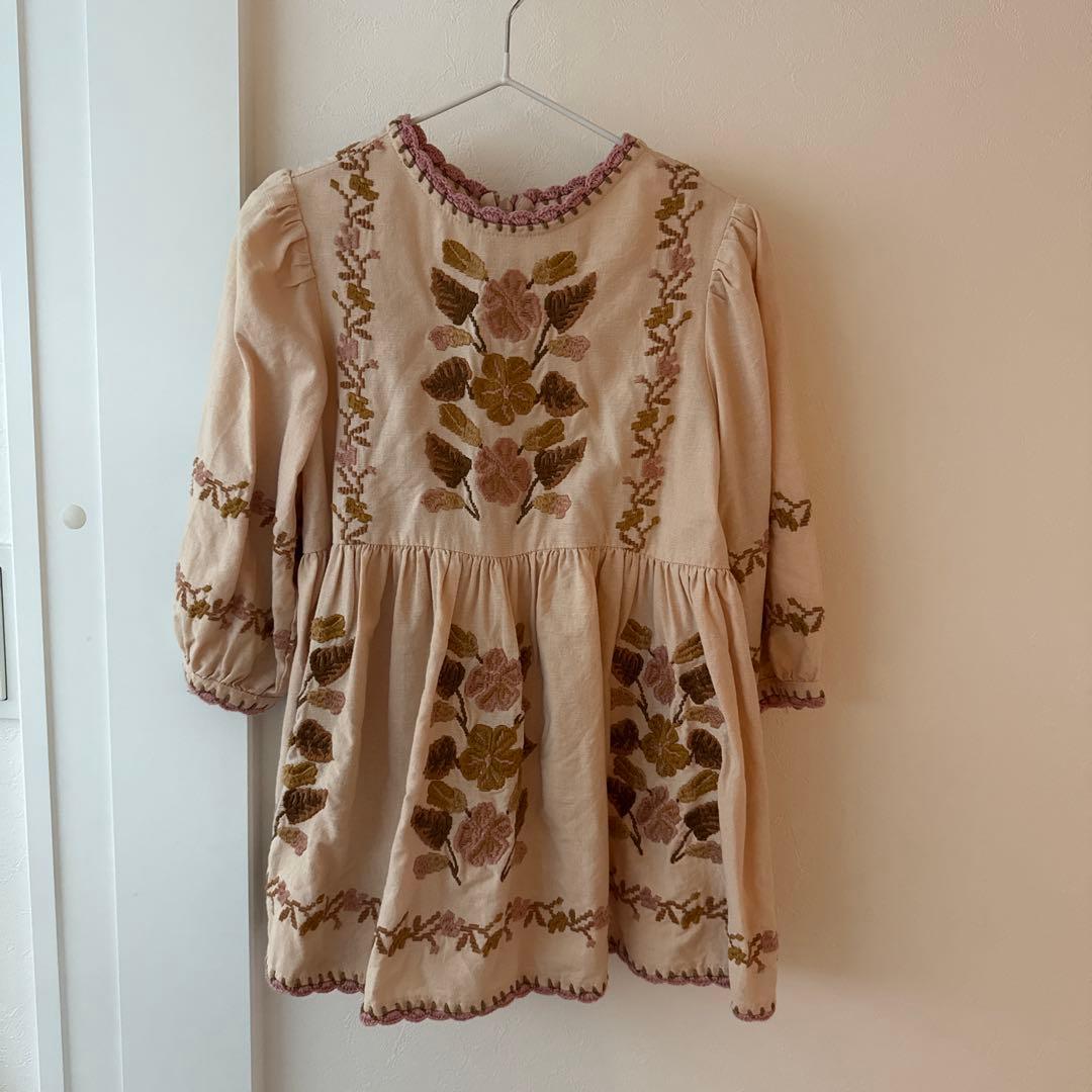 ワンピース apolina penelope dress pink sand 3-5y