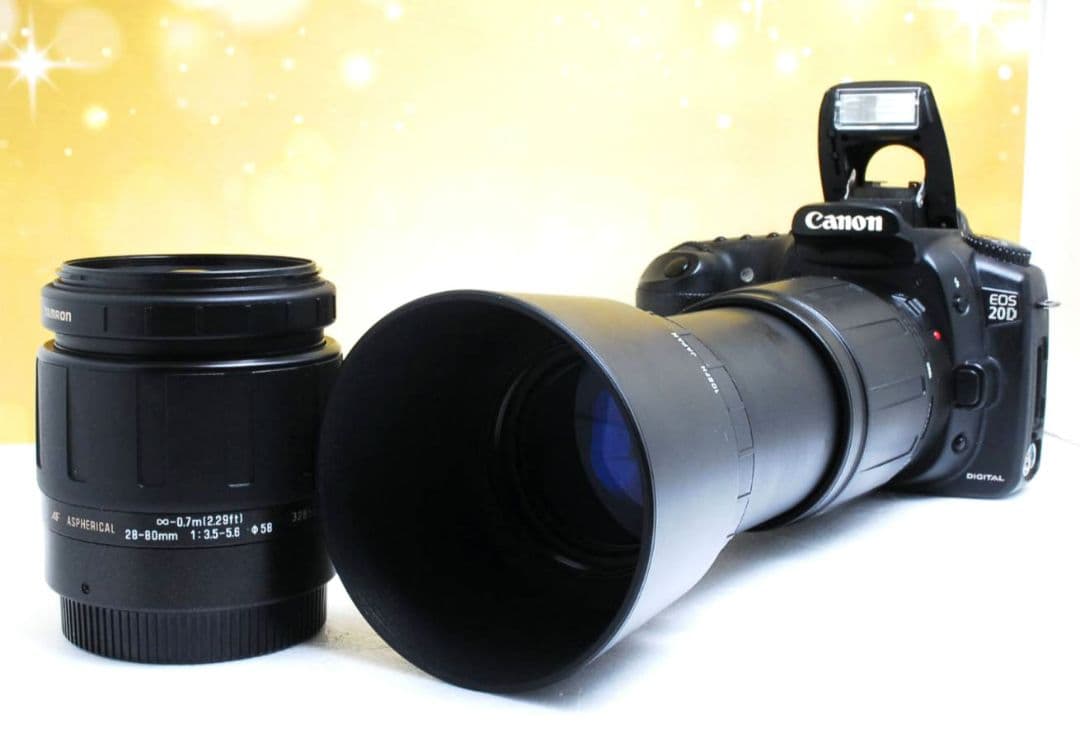WT様　CANON　EOS 20D ダブルレンズ⚡️初心者⚡️超望遠　キャノン