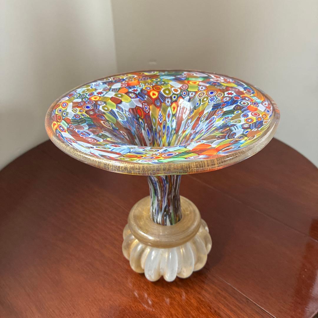 ミルフィオリ ムラーノ島の伝統ガラス　そのままお飾り、花瓶にも