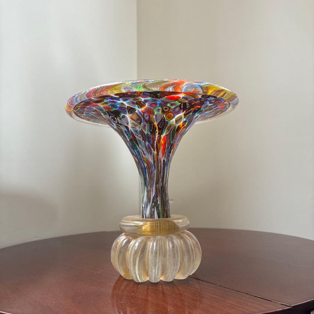 ミルフィオリ ムラーノ島の伝統ガラス　そのままお飾り、花瓶にも