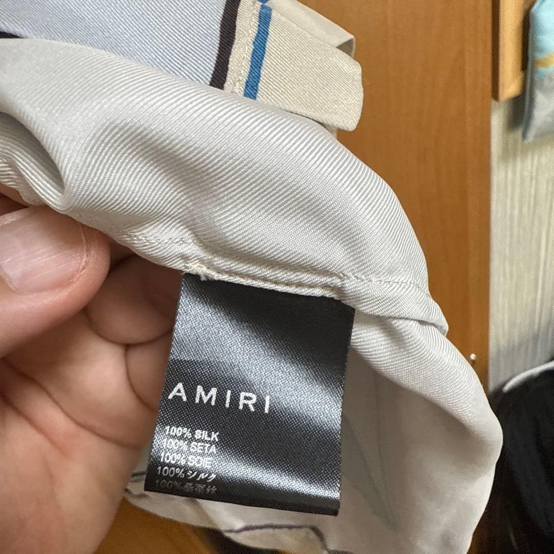 AMIRI アートプリント 半袖シャツ　シルクシャツ