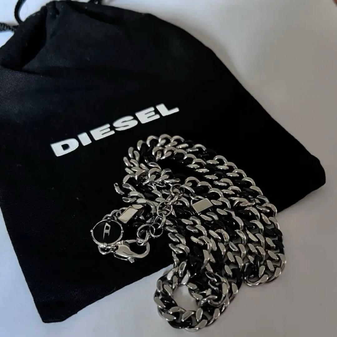 DIESEL DX1499 チェーンネックレス ステンレス