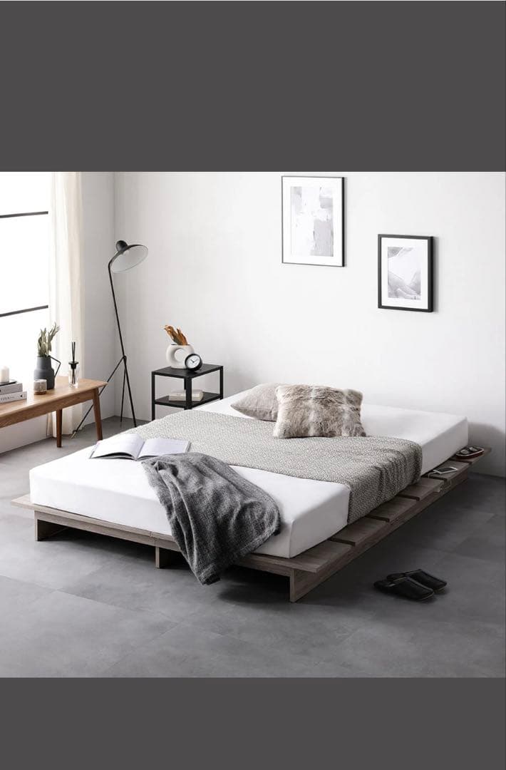 ステージベッド コンセント付き 『TUULIE トゥーリエ』グレージュ