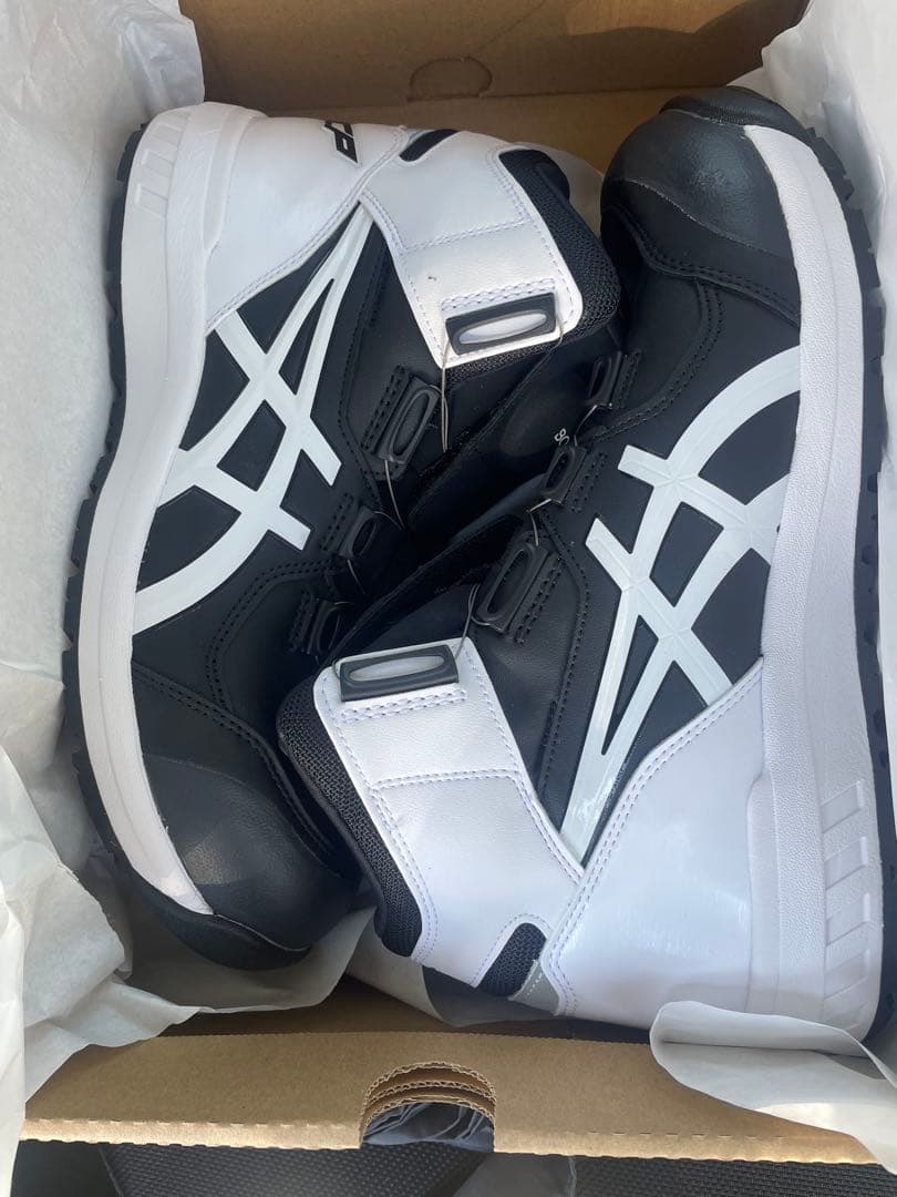 ASICS ハイカット安全靴 ブラック/ホワイト