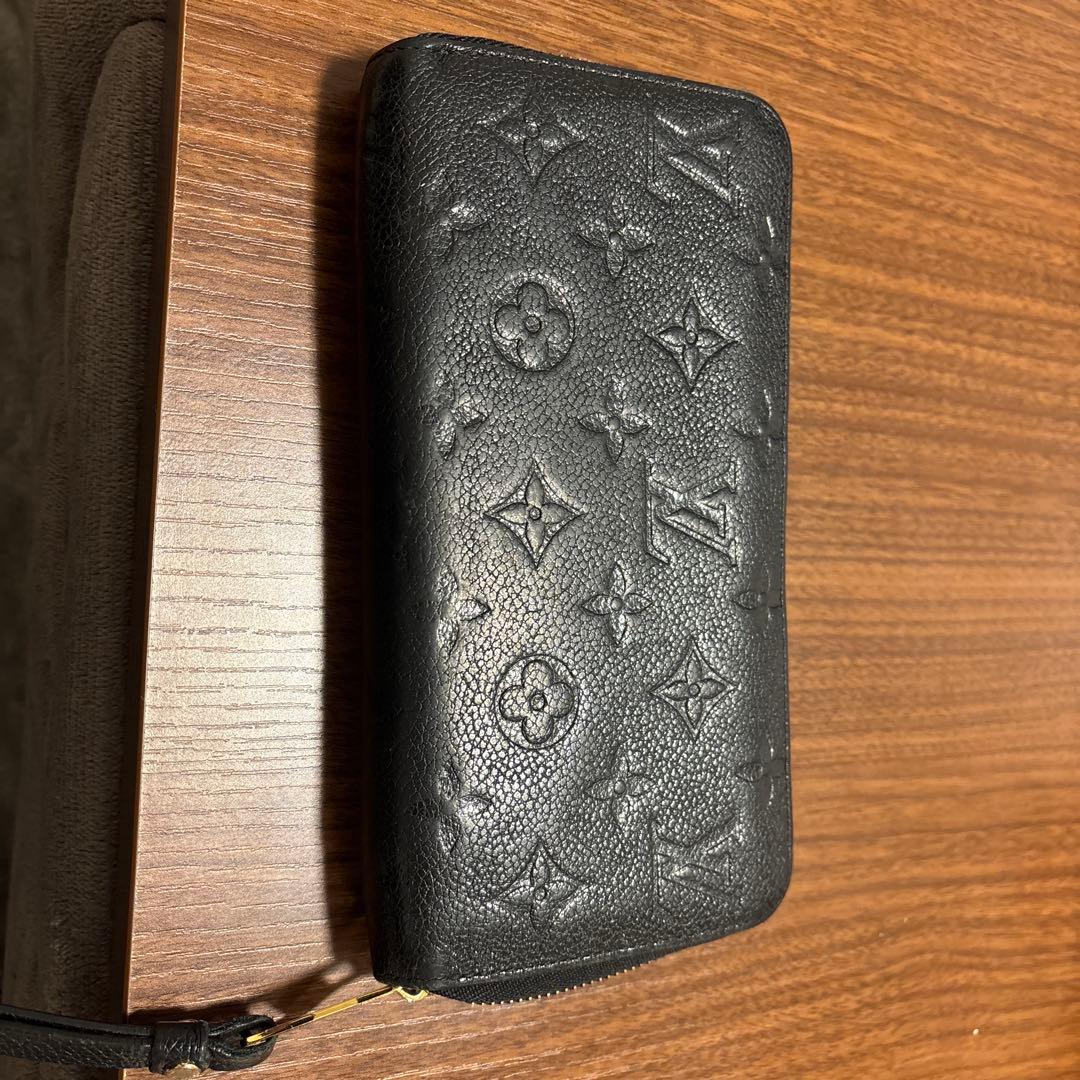 鑑定済 ルイヴィトン　アンプラント　モノグラム　ジッピーウォレット　黒