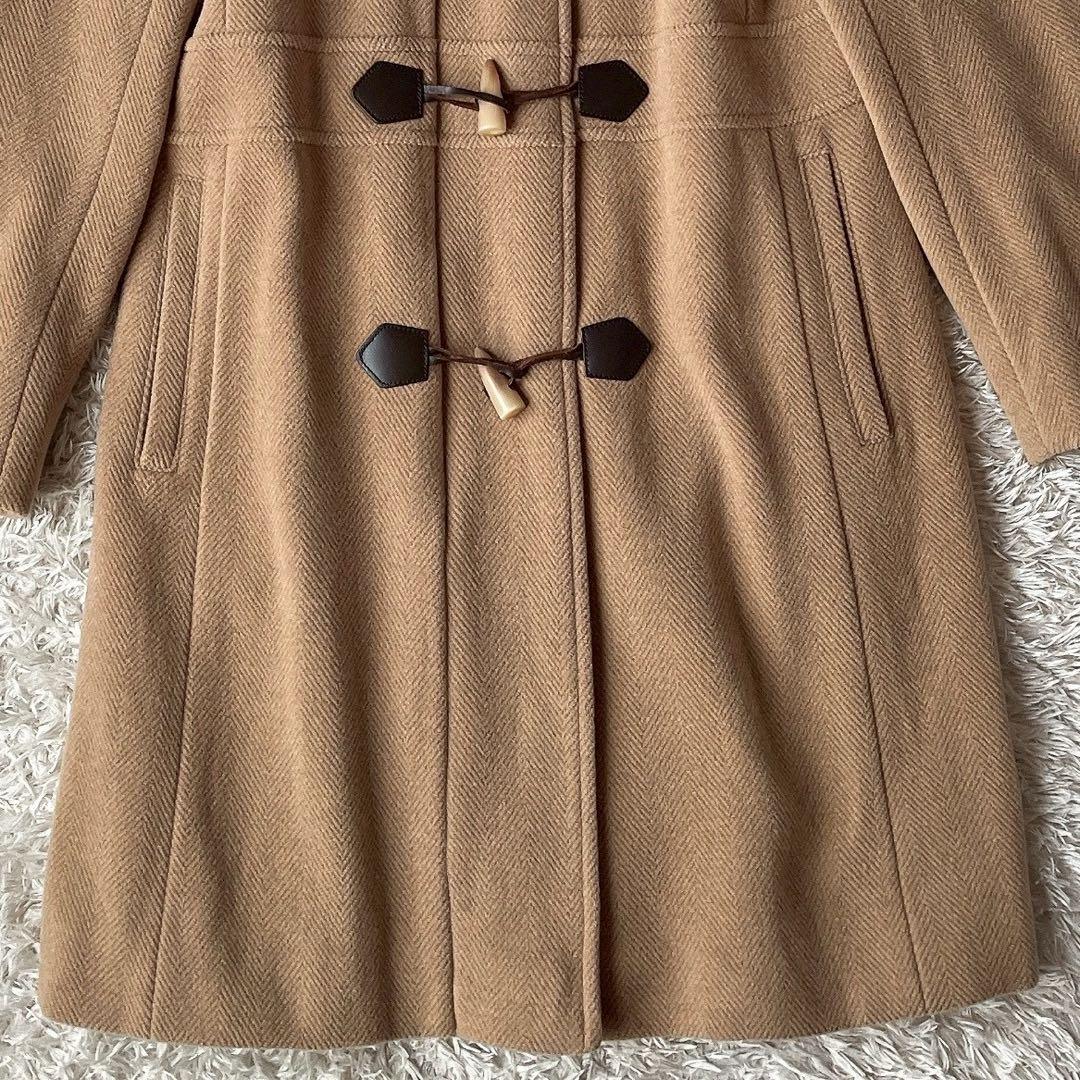 バーバリーロンドン ダッフルコート ノヴァチェック ヘリンボーン キャメル