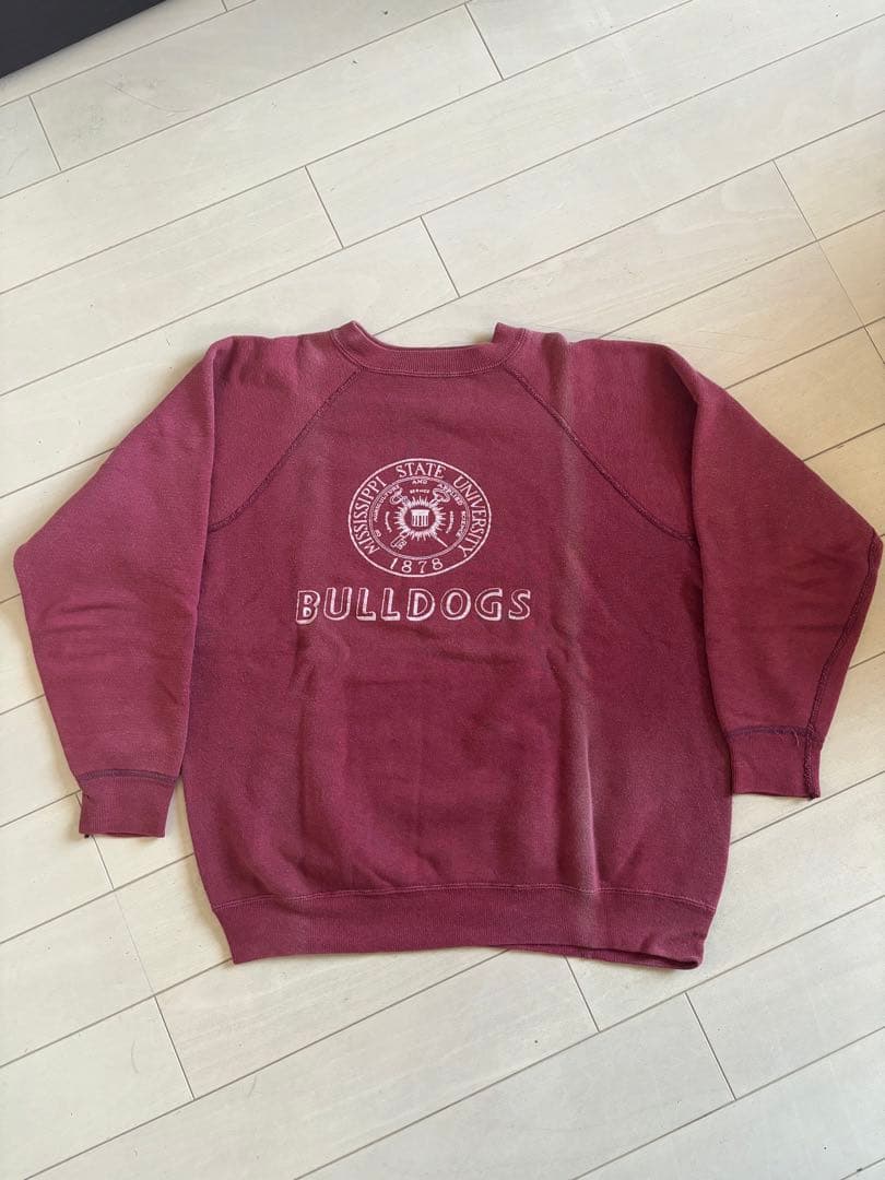 70s カレッジスウェット　BULLDOGS