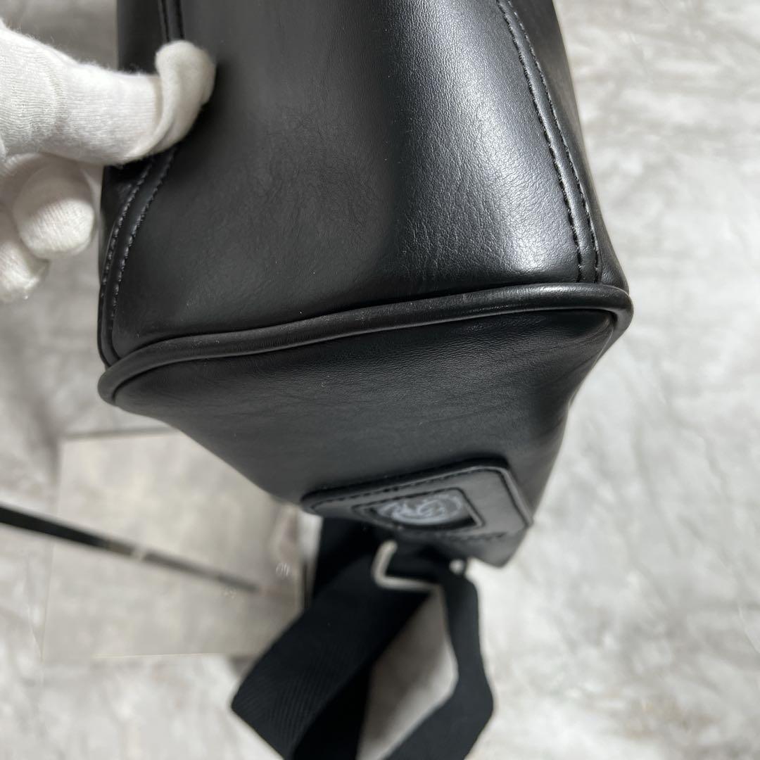 DIESEL ディーゼル ブレイブマン レザー ショルダーバック　A4 ブラック