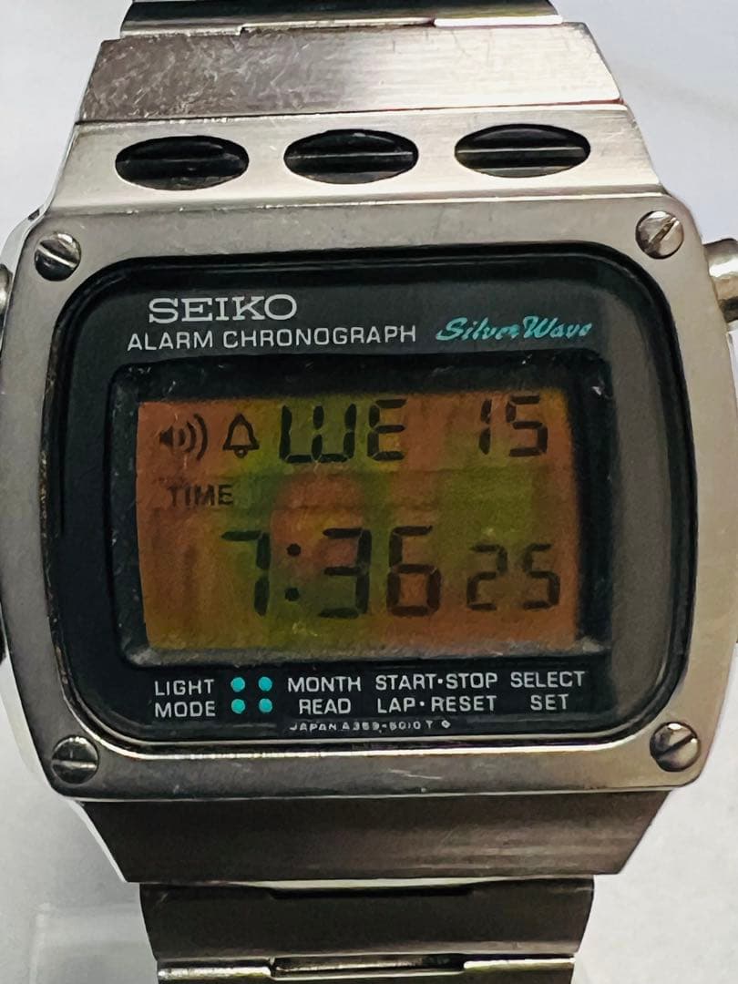SEIKO シルバーウェーブ A359-5020デジタル腕時計　稼働品