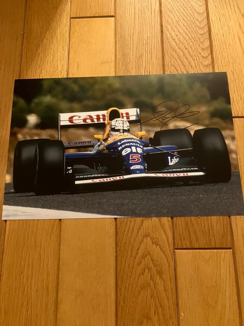 ナイジェル　マンセル　直筆サイン　ウィリアムズ　ルノー　証明書付き