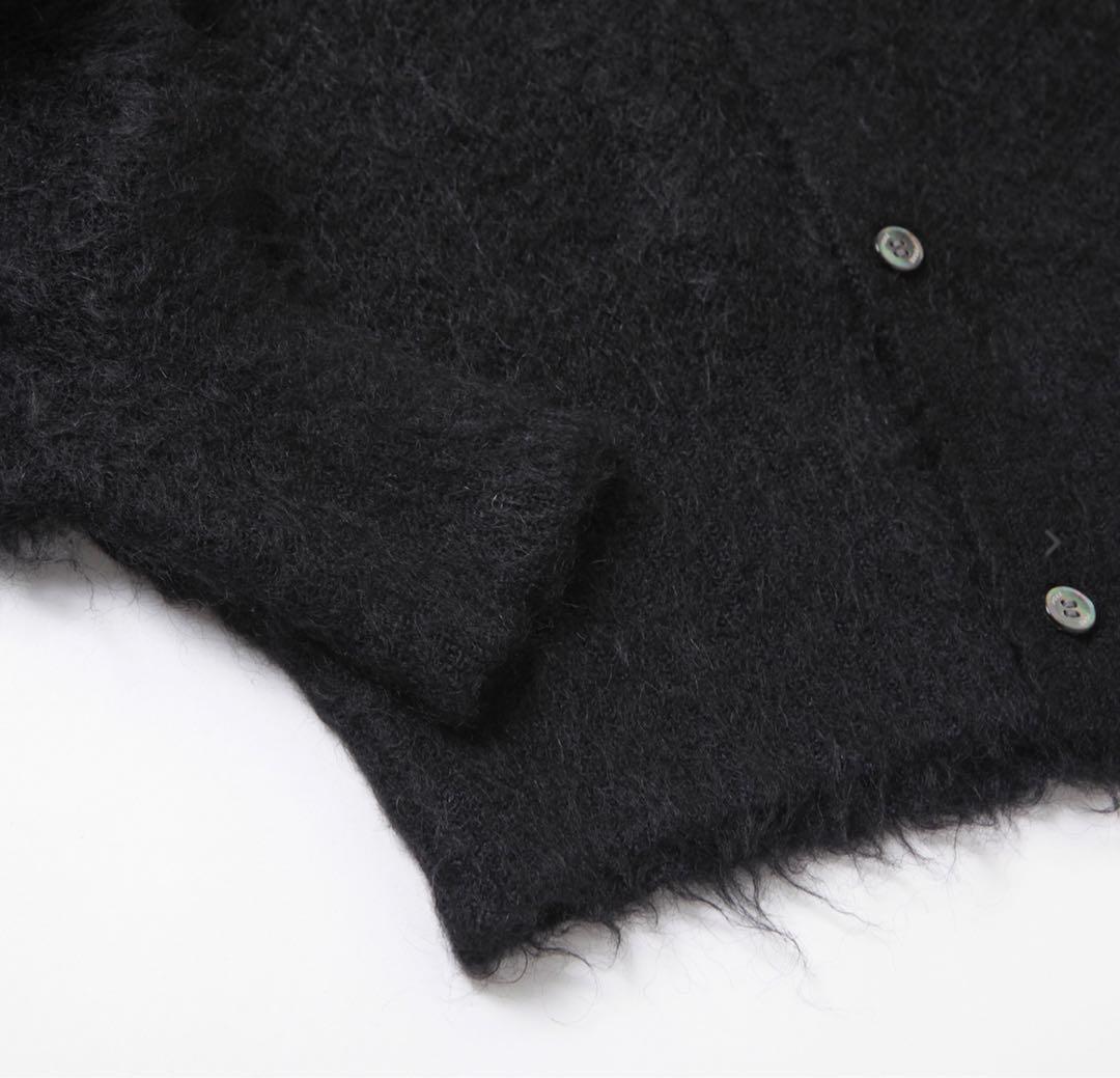 トップス YOKE BRUSHED MOHAIR KNIT SHIRT - Black
