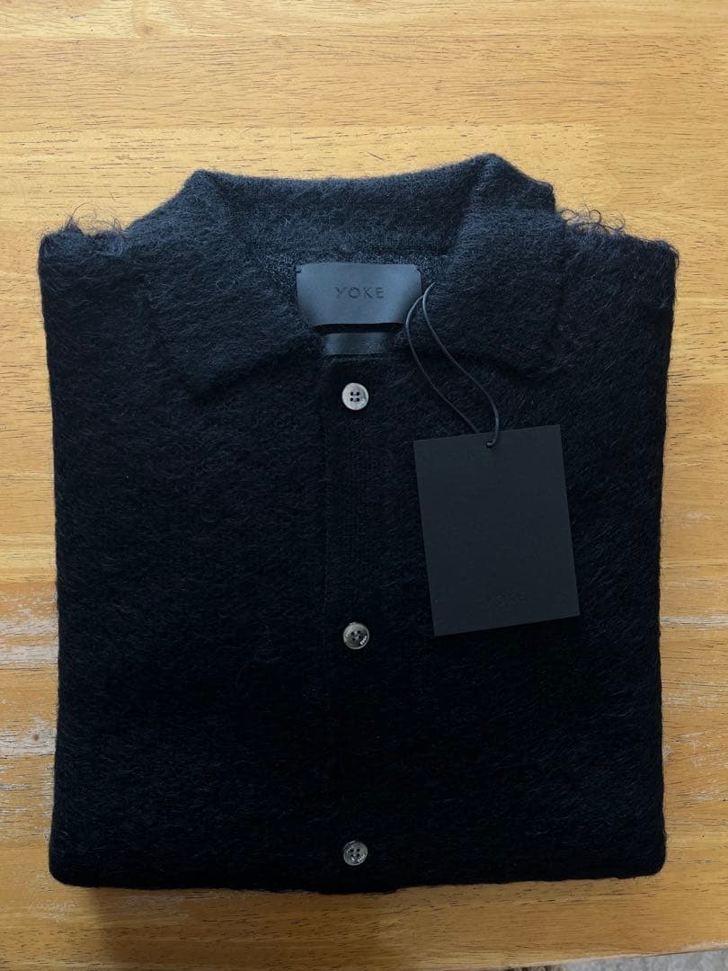 トップス YOKE BRUSHED MOHAIR KNIT SHIRT - Black