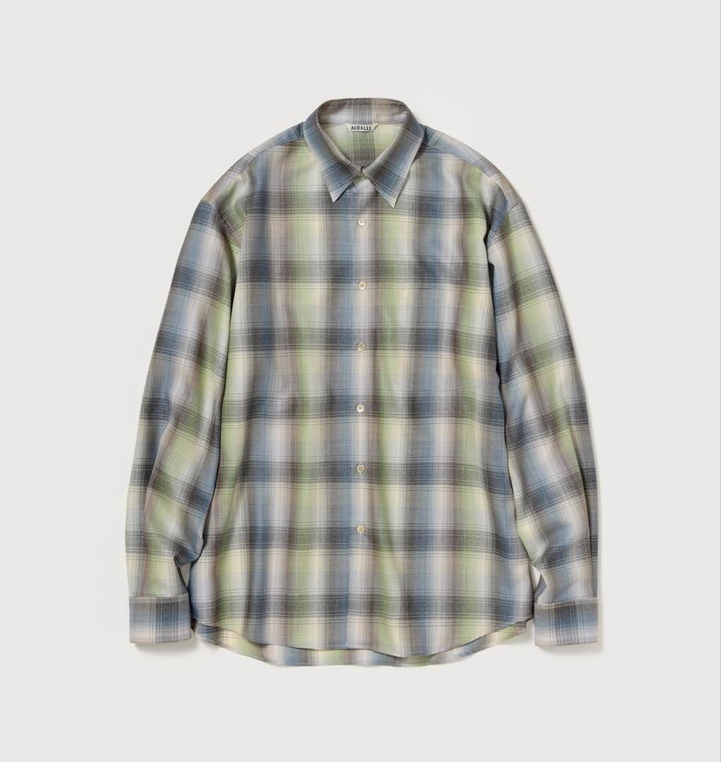 AURALEE SUPER LIGHT WOOL CHECK 25aw サイズ4