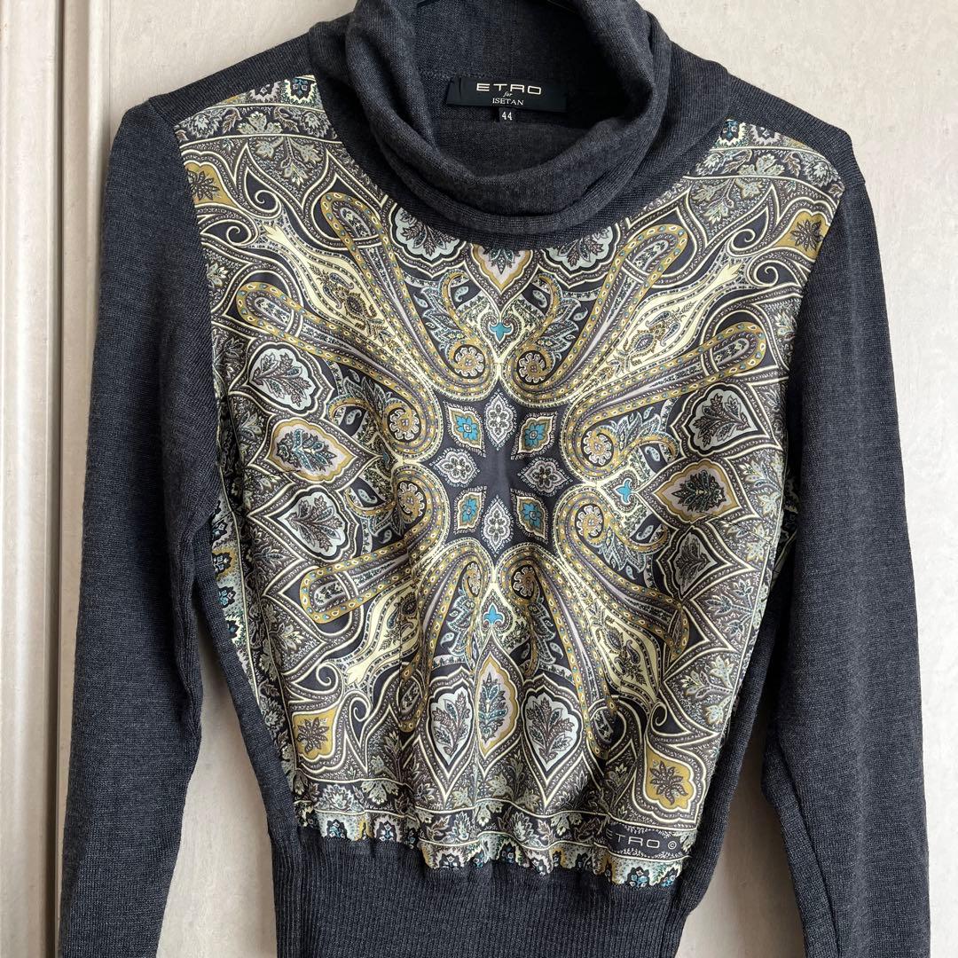 ☆エトロETRO☆長袖タートルネックニットセーター