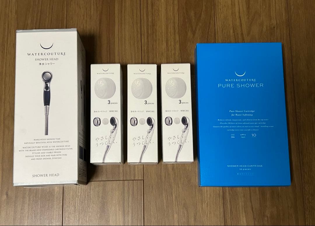 ウォータークチュール 浄水シャワー WS301 交換用カートリッジセット×4箱