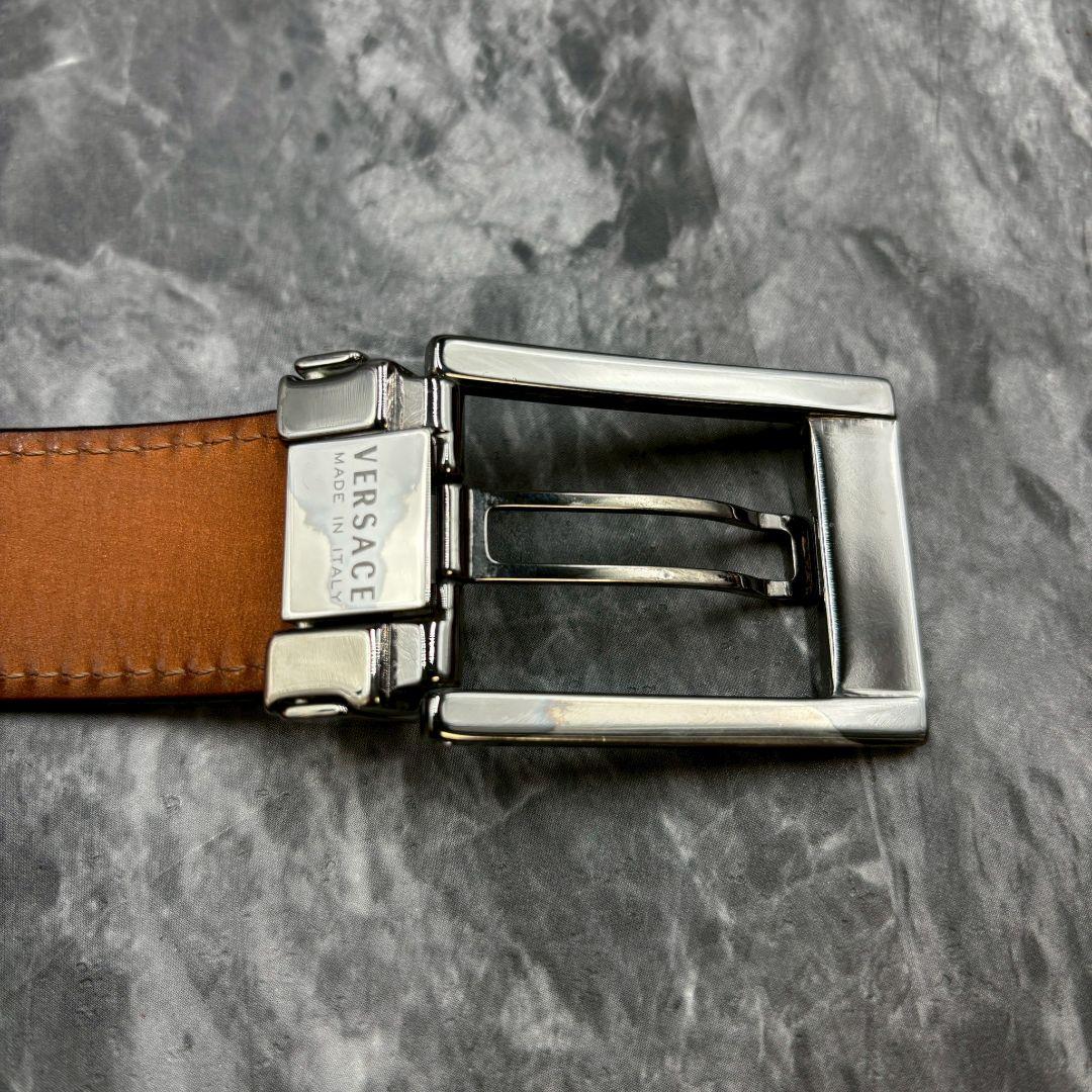 【極美品/希少品】ヴェルサーチ　ベルト　クロコ型押し　イタリア製