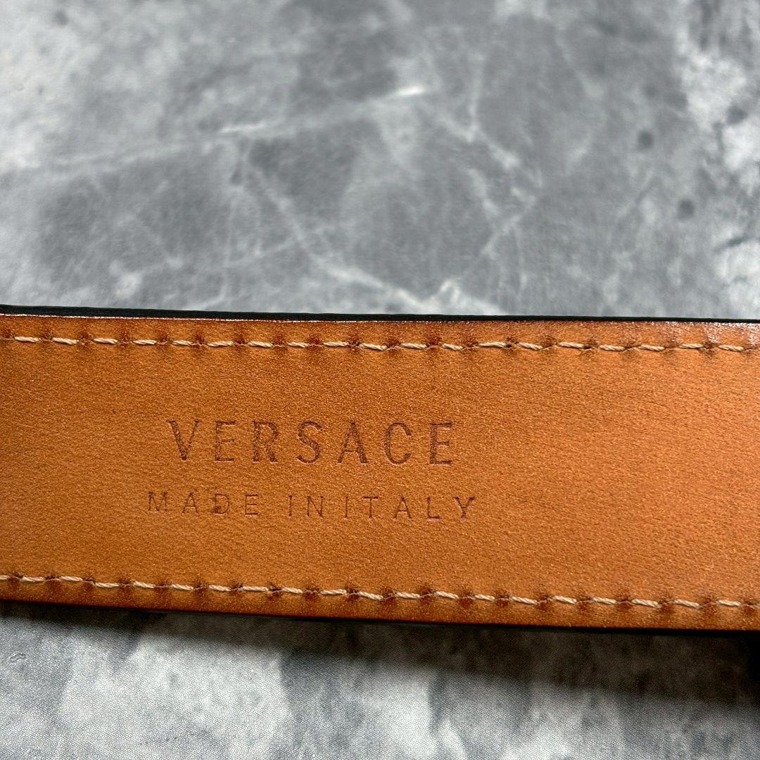 【極美品/希少品】ヴェルサーチ　ベルト　クロコ型押し　イタリア製