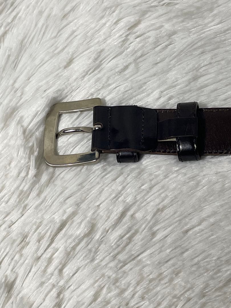 プラダ レザーベルト ダークブラウン 本革 PRADA 105 刻印あり