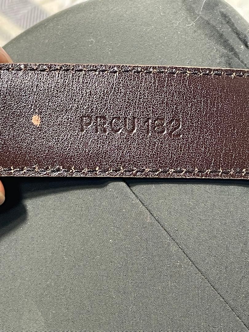 プラダ レザーベルト ダークブラウン 本革 PRADA 105 刻印あり