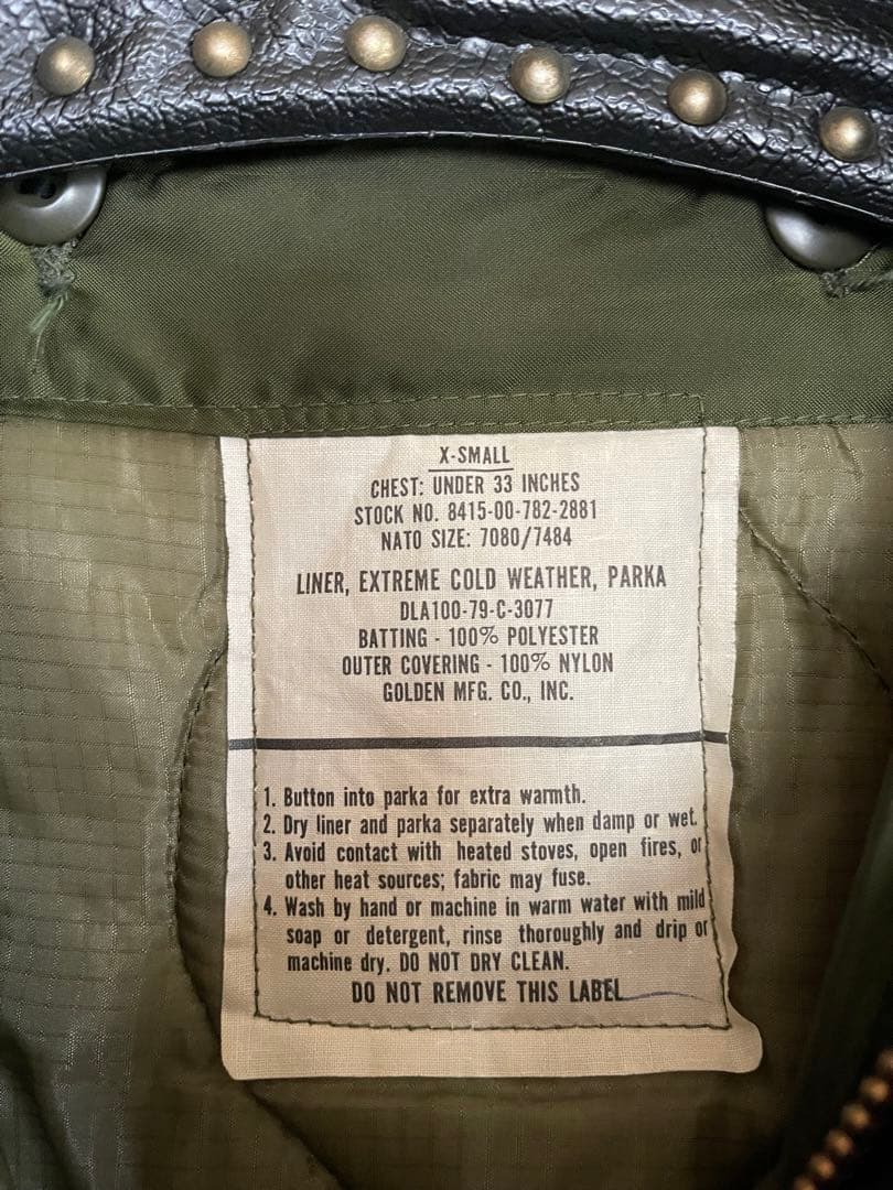 M-65 黒染め　モッズコート　X-Small vintage