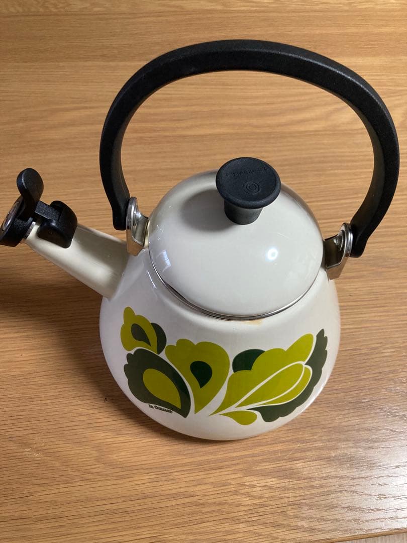 【中古品】ル・クルーゼ　ピーコックグリーン　ケトル ピーコック（グリーン）レトロ