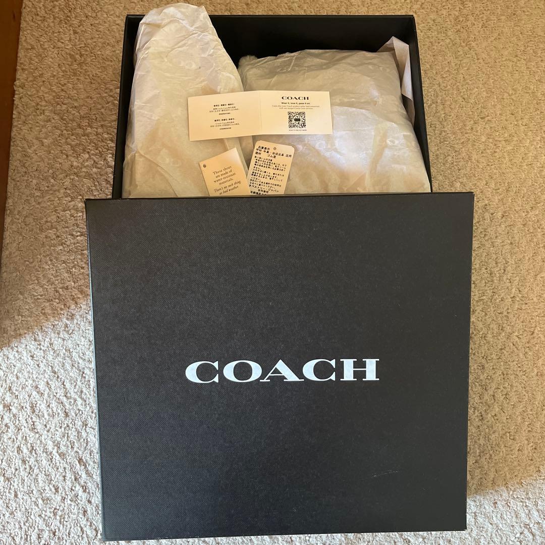 コーチ シグネチャー柄ブラックショートブーツ