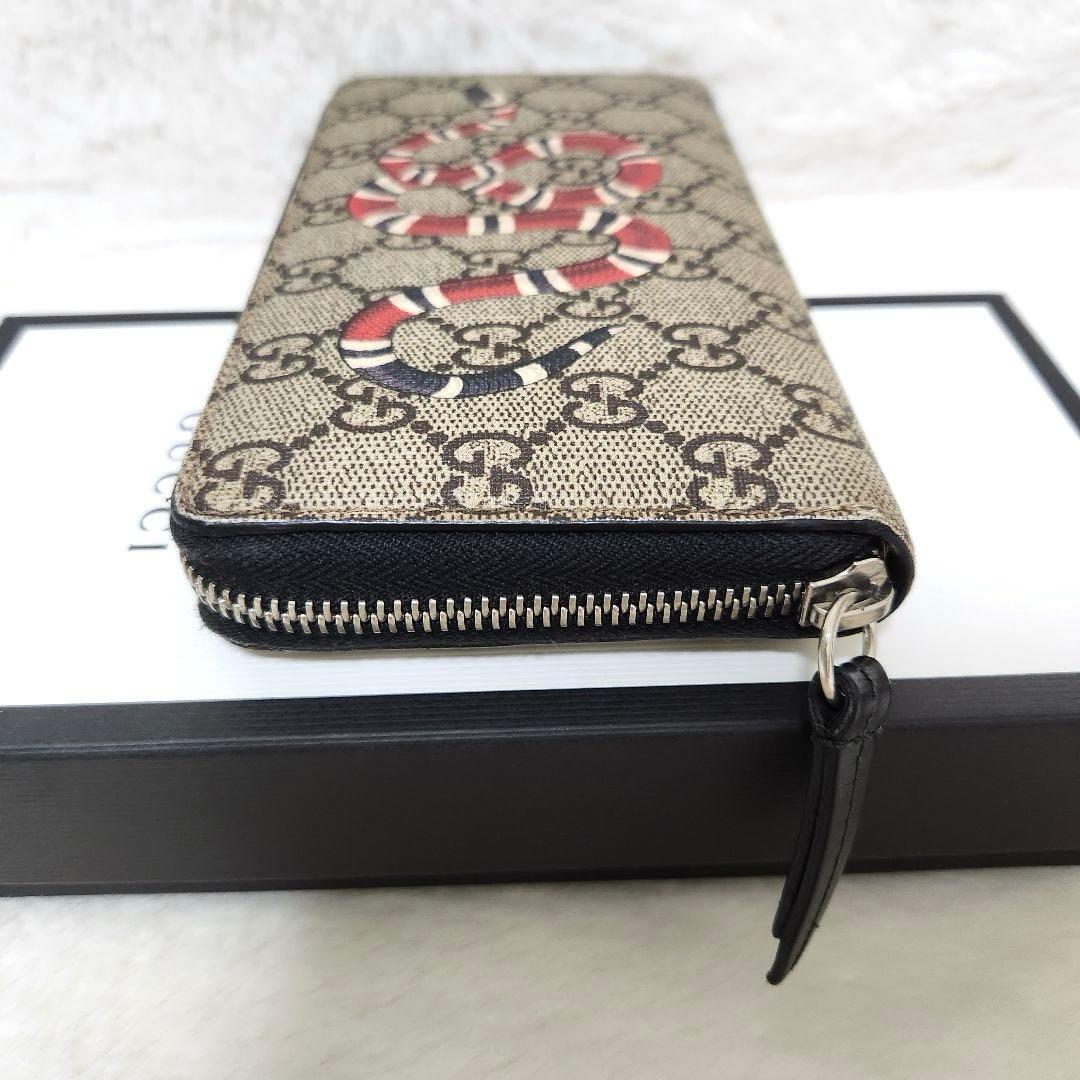 ✨極美品　付属品完備✨グッチ　長財布　ラウンドファスナー　スネーク　PVC