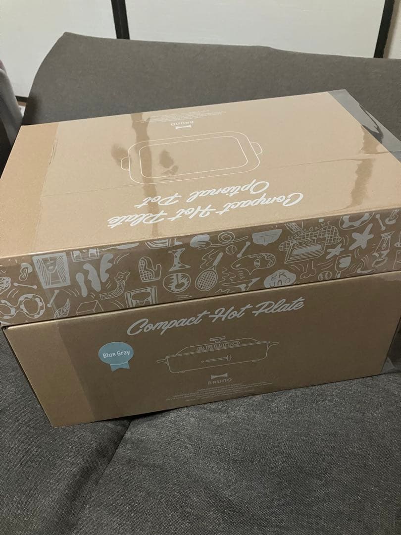 【新品・未使用】BRUNO コンパクトホットプレート ブルーグレー